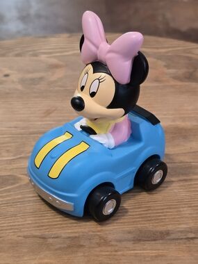Disney Parks Minnie Mouse Rolling Toy Car Plastic 10mo+ NWT
